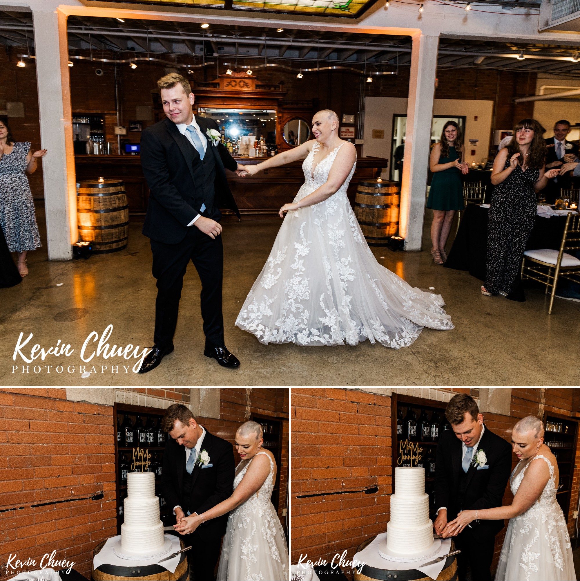 Great Lakes Brewing Company Tasting Room Wedding - Reception Introduction and Cake Cutting