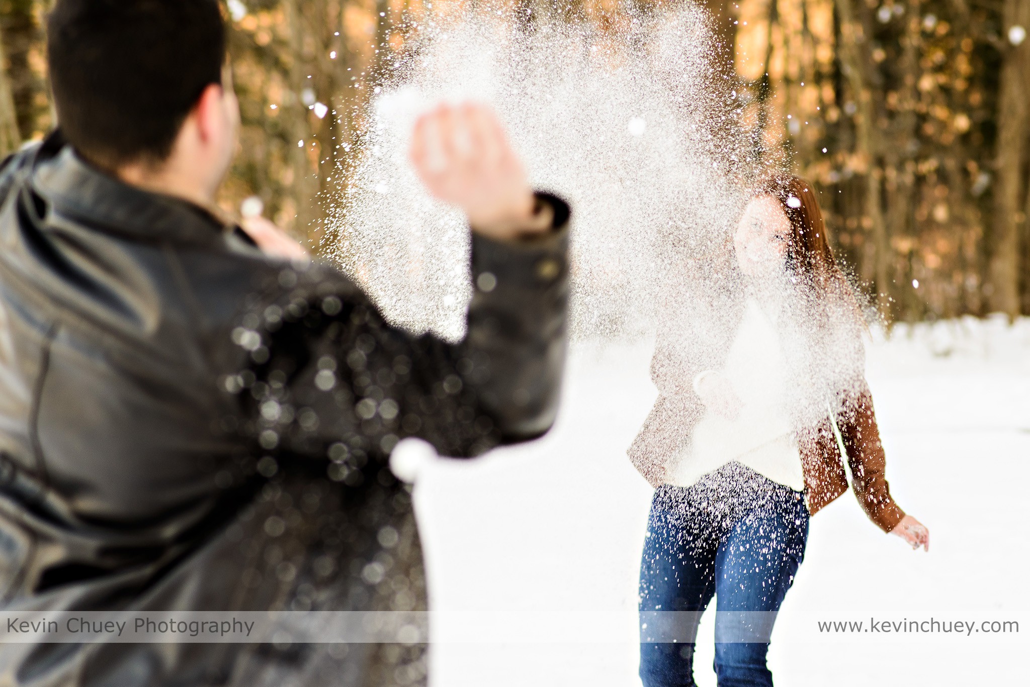 Snowy Cleveland Engagement Session