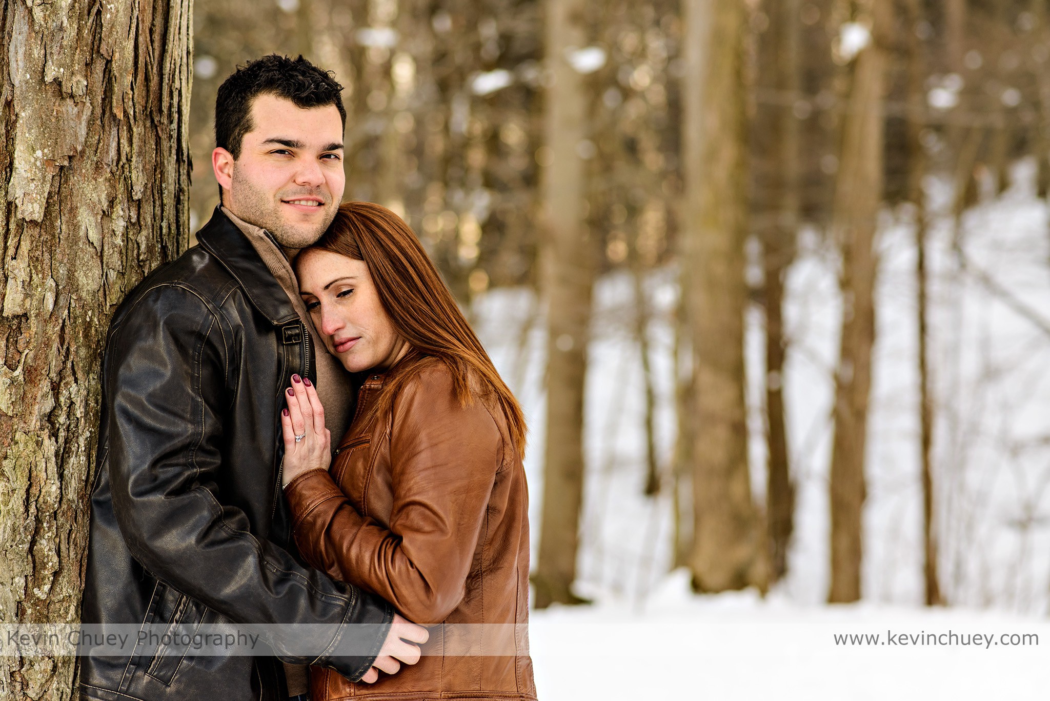 Snowy Cleveland Engagement Session