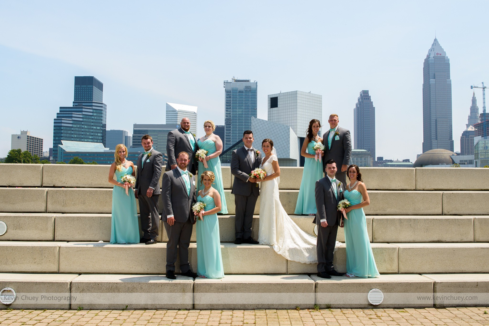 Cleveland Wedding Photographer, Downtown Cleveland Bridal Party Photos